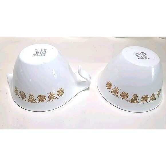 Vintage Set Of 10 Corelle/Pyrex Butterfly Gold Coffee Cups / Creamer & Sugar - Picture 6 of 6